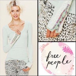 Free People Mint Fiesta Thermal XS rare